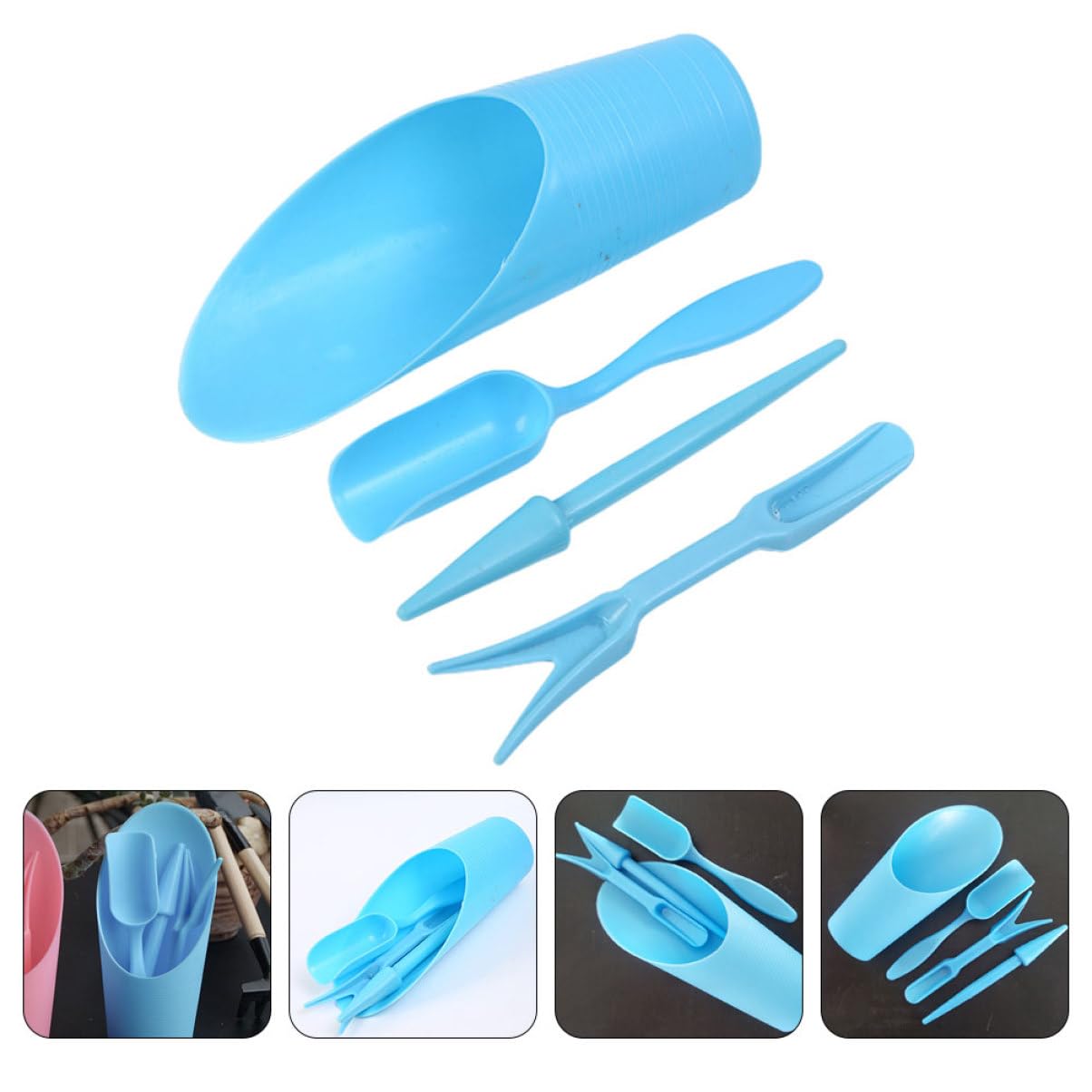 Gardening Tools Gifts - 4 buah/set, ember plastik tahan lama
