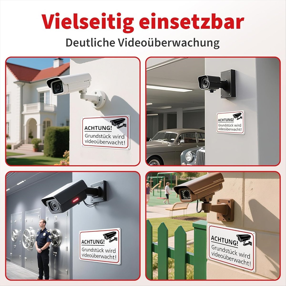 Gardening Tools Video - Tanda Peringatan Video Surveillance 2pcs 30x20cm