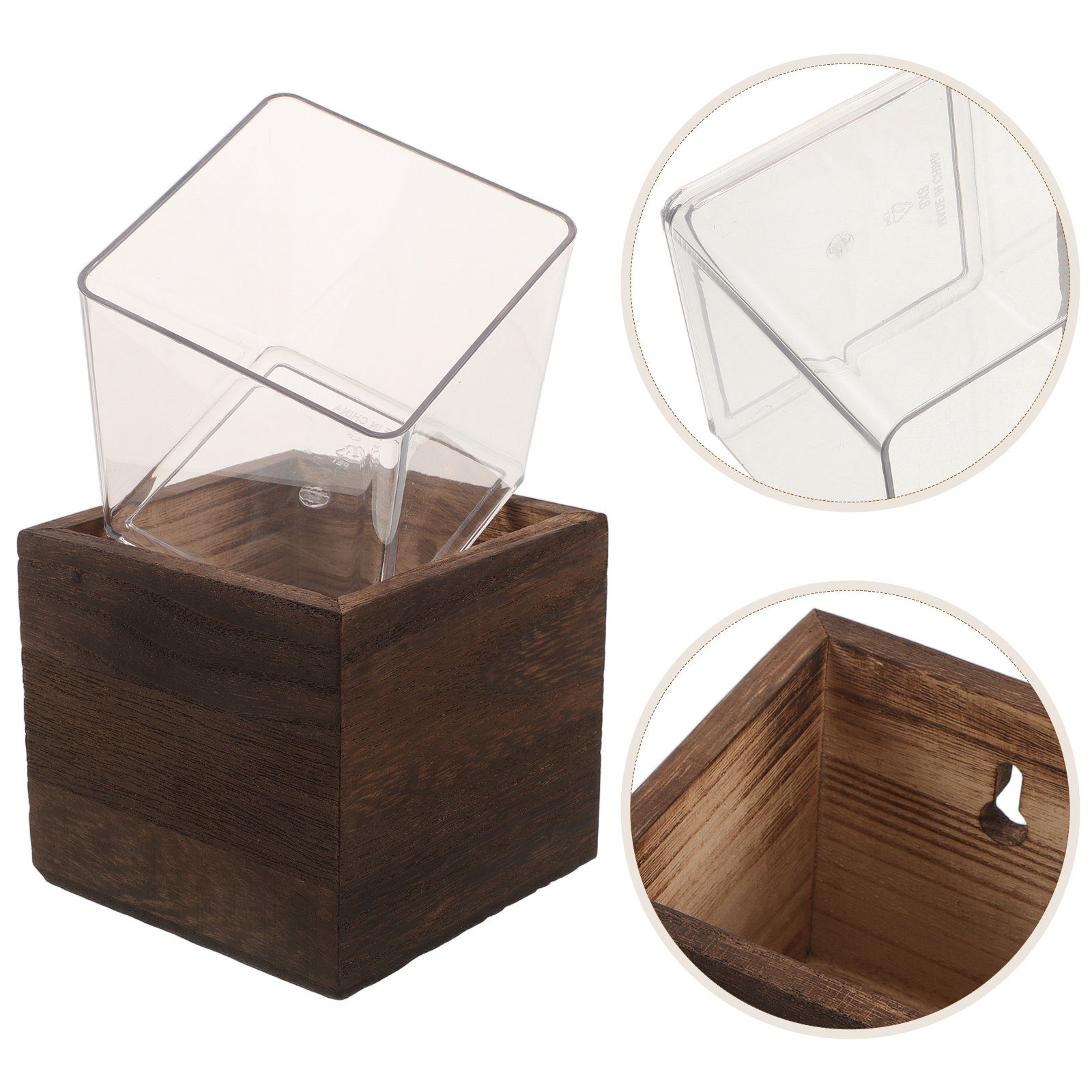 Vertical Wall Planter - Pot Bunga Gantung Dinding Kayu 3.9x3.9x3.5