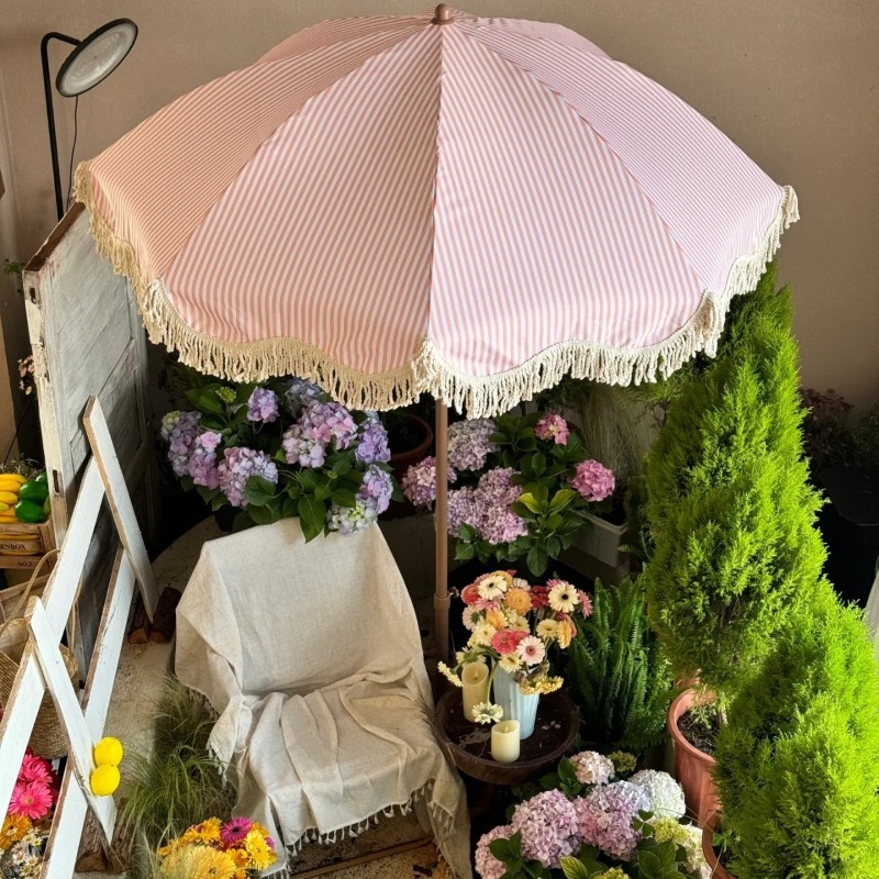 Payung Taman Bergaris Pink ZBN - Gardening Tools Pink ulasan dan harga