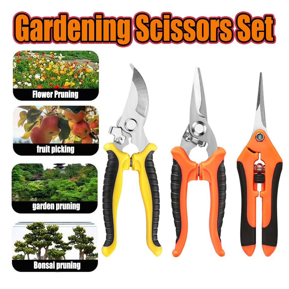 Set Gunting Berkebun 3 Buah Pe - Gardening Tools Pink ulasan dan harga