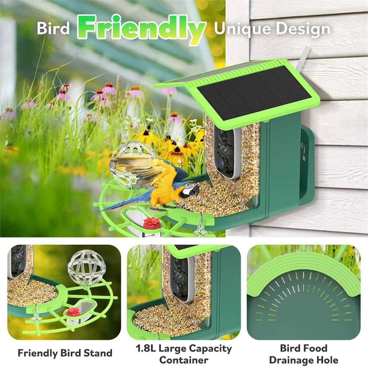 Kamera Pengumpan Burung Pintar - Gardening Tools Video ulasan dan harga